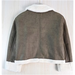 Женская ретро-куртка из толстой замши с искусственным мехом ZAR*A