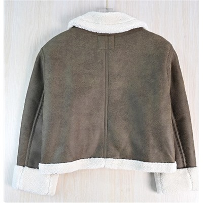 Женская ретро-куртка из толстой замши с искусственным мехом ZAR*A