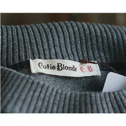 Cuti*e Blond*e ( испанский бренд 🇪🇸 ) женский пуловер с жаккардовой надписью на спине, экспорт
