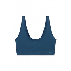 Top liso sin costuras azul