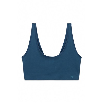 Top liso sin costuras azul