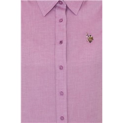 Kadın Menekşe Uzun Kollu Basic Gömlek