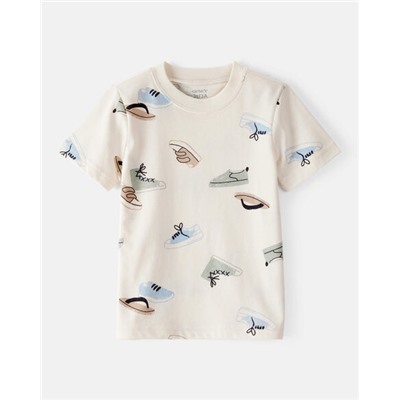 Toddler Boy Baseball Print Short-Sleeve Tee - Red