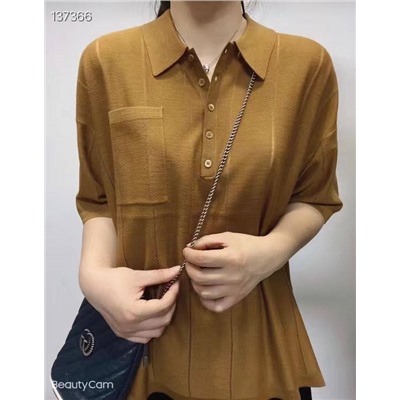 Вязаное поло с коротким рукавом (5 цветов) Макс Мар*а