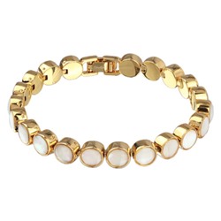 Браслет Амфитрита (перламутр 6мм; покрытие золото) 18-20см, Есть комплект