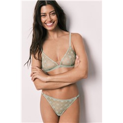 Braga brasileña encaje y tul verde