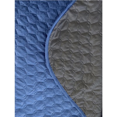 Покрывало микрофибра ПМ-110 графит/синий