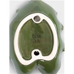 Блюдо, 23х15 см, керамика D, зеленое, Шишки на еловой ветке, Fir branch