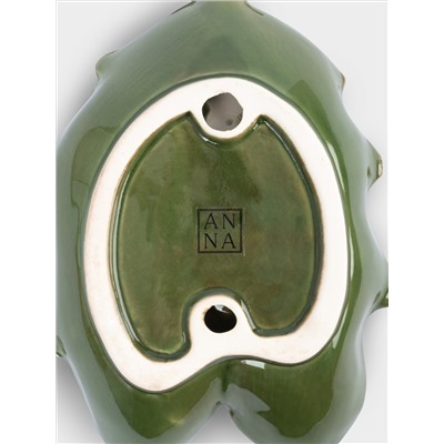 Блюдо, 23х15 см, керамика D, зеленое, Шишки на еловой ветке, Fir branch