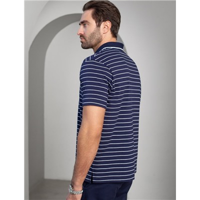 Футболка-Поло из премиального хлопка с эластаном