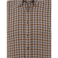 Kahverengi Slim Fit Uzun Kollu Gömlek