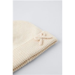 KNIT HAT WITH BOW