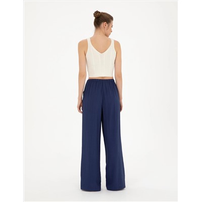 Lacivert Loose Fit Pantolon