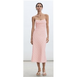 Vestido midi estampado cuadros