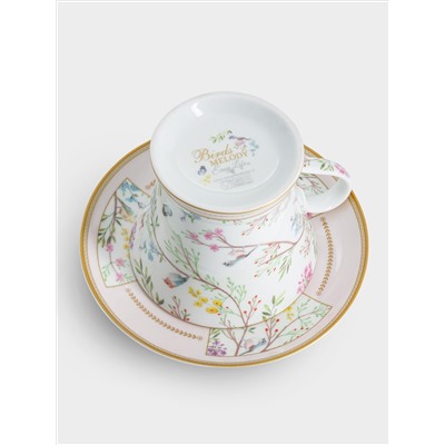 Чашка с блюдцем, 350 мл, Пение птиц