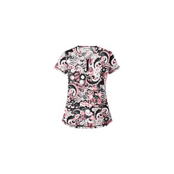 UA Pucci Power Black Print Scrub Top
