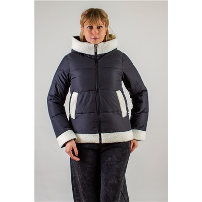 Демисезонная куртка с меховой отделкой, арт. 822