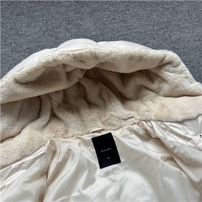 Женское утепоенное пальто куртка с капюшоном БОЛЬШИХ размеров, экспорт в Россию  FUNDA*Y