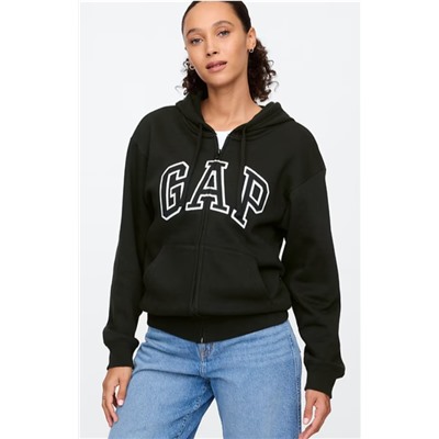 Relaxed Gap Logo Zip Hoodie
