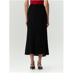 Юбка миди из 100% вискозы в горох, S1004/yanni