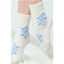 Носки шерстяные женские Снежинка