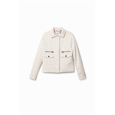 Chaqueta PU bolsillos