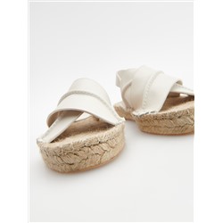 Espadrilles mit Obermaterial aus Leder