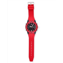MENS RED STRAP ANA DIGI SPORT WATCH