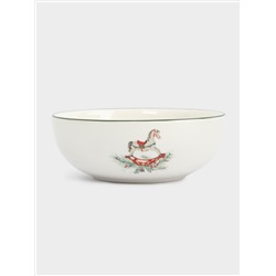 Салатник, 16х6 см, 750 мл, керамика D, зеленый, Лошадка и елка, Festival