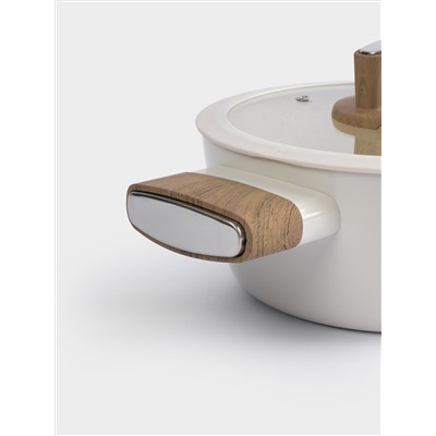 Кастрюля, 20 см, 2,2 л, с крышкой, с покрытием, алюминий, молочная, Palisander