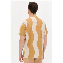 Erkek Camel Kısa Kollu Gömlek