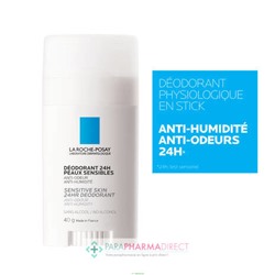 La Roche Posay Déodorant 24H - Peaux Sensibles - Stick 40g
