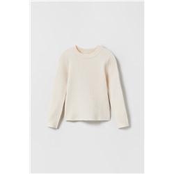 RIBBED KNIT SWEATER