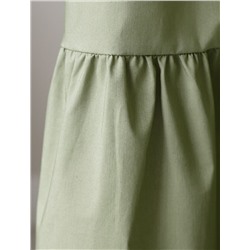 Платье А-силуэта с поясом из легкого хлопкового поплина