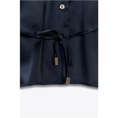 SATIN SHIRT WITH BELT