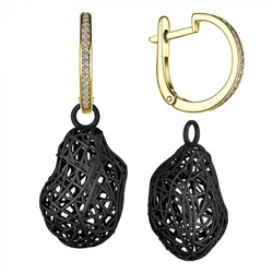 Серьги  серебро 52952YG