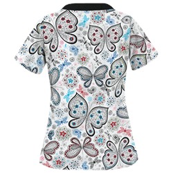UA Garden of Wonder Royal Scrub Top