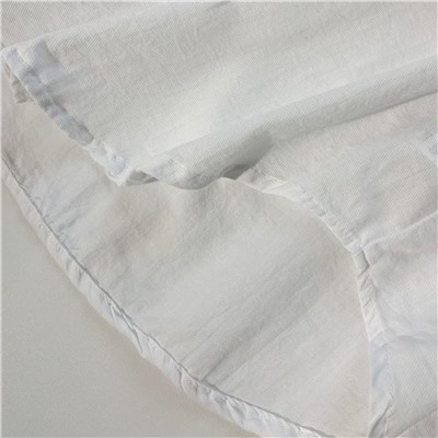 Белая хлопковая рубашка поло на пуговицах