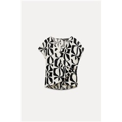 SATIN TOP WITH PRINT