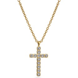 Кулон Теннис (кристаллы SW белые 4мм; покрытие золото) 50-55см, Есть комплект