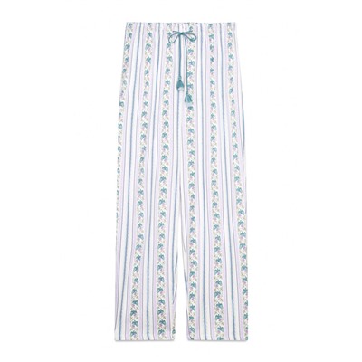 Pantalón largo carrot 100% algodón cenefas