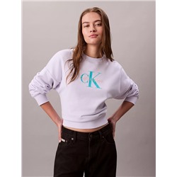 Monogram Logo Fleece Relaxed Sweatshirt