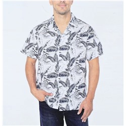 Мужская рубашка свободного покроя с короткими рукавами