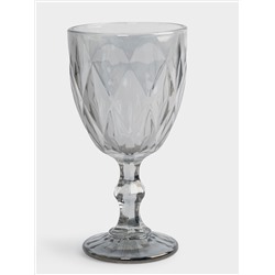 Бокал-кубок для вина, 300 мл, стекло, серый, Diamond color