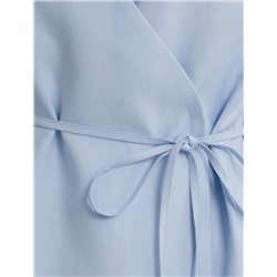 Жилет на запАх с поясом из плотного лиоцелла