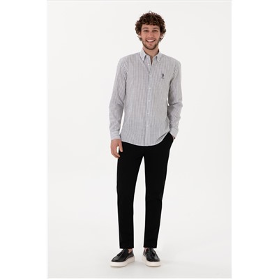 Erkek Siyah Slim Fit Kanvas Pantolon