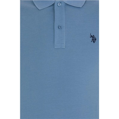 Erkek İndigo Basic Polo Yaka Tişört