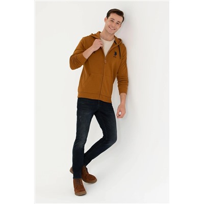 Erkek Coconut Kapüşonlu Örme Hırka