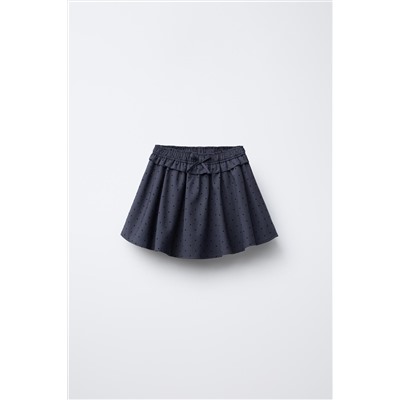 FLOCKED PRINT BERMUDA SKORT