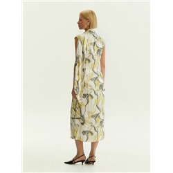 Платье миди из 100% вискозы с цветочным принтом, PL1740/narcis